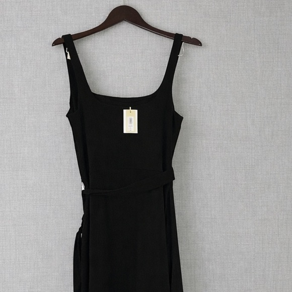 Aritzia Dresses & Skirts - Wilfred Saturn Midi Wrap Dress – Black | Resort Chic